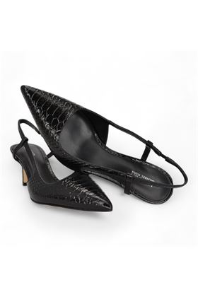 Slingback donna in pitone colore nero. MICHAEL KORS | 40T5AOMS1L-NERO